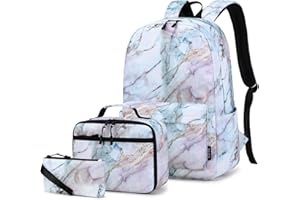 Imyth 3Pcs Backpack Sets for Teen Girls, Cute Colorful Bookbag School Daypacks for Elementary Middle Students