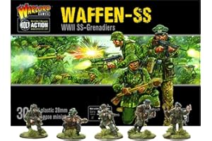 Warlord Games German Waffen SS Infantry - 28mm Scale Plastic Miniatures for Bolt Action Highly Detailed World War 2 Miniatures