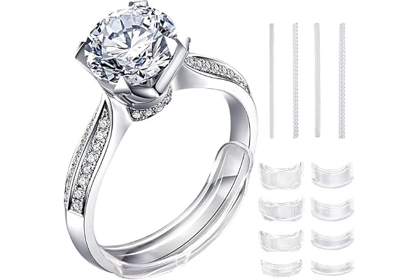Gobelieve Ringregulator – 12 storlekar (1-10 mm) för bröllop, förlovningar och fashionabla ringar, hållbar, återanvändbar, lätt att rengöra, förhindrar att ringarna glider, säker passform för män