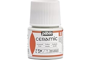 PEBEO 3253112 Émail peinture a froid céramique flacon de 45ml blanc