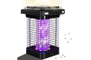 HIYAA Insetticida e insetticida per zanzare, lampada a energia solare, UV e zanzare, trappola per insetti USB, IP65, impermeabile, per interni ed esterni