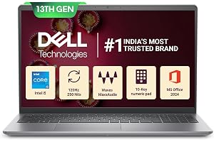 Dell 15, 13th Gen Intel Core i5-1334U (16GB DDR4, 512GB SSD) Anti-Glare FHD 15.6"/39.62cm, Windows 11, Microsoft Office Home