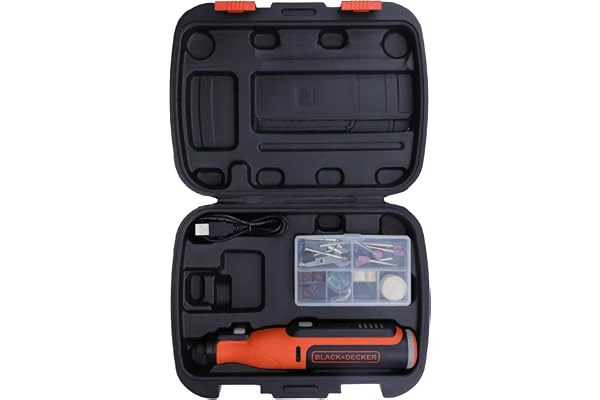 BLACK+DECKER BCRT8K35-B1 8V 1.5Ah MAX Cordless Rotary Tool With 35-Piece Accessory Set