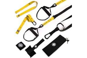 ELDOTRADO Allenamento Sospensione per Palestra in Casa, Suspension Training da Casa per Porta, Suspension Trainer Fitness per Allenamento in Casa, Set Workout di Attrezzi Casa per Home Gym