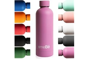 EmeBé Botella de Agua de Acero Inoxidable 500ml | Termo para Deportes y Gimnasio