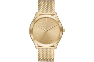 Michael Kors Orologio da uomo Slim Runway, misura cassa 44mm, movimento a tre lancette, cinturino in acciaio inossidabile