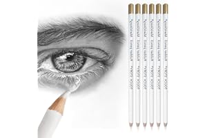 Omlalayi Juego de 6 Lápices de Borrar en Forma de Bolígrafo,Goma de Borrar para Dibujar,Borrador para Artistas,Lápiz de Goma de Madera,Accesorios de Pintura,Borrador, Borrador de Dibujo, Borrador