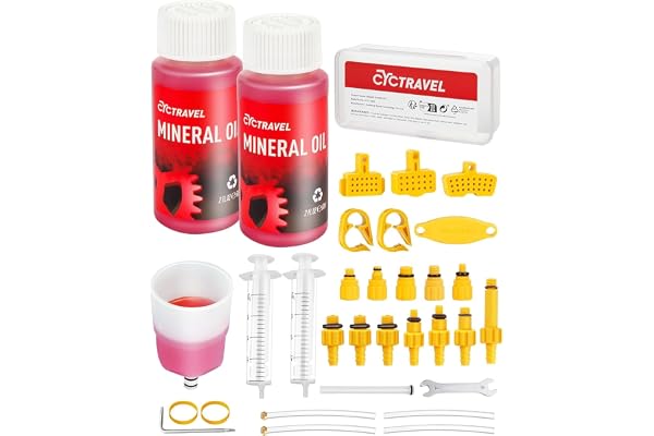 cyctravel Bromsluftningssats för SHIMANO, TEKTRO Hydrauliska Skivbromsar, Hydraulisk Bromsluftningssats Inklusive Högpresterande Mineralbromsvätska (120 ml).