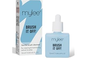 MYLEE Brush It Off Nail Art Gel Brush Cleaner Professional Grade Brush Cleaner for Nail Art Brushes – Vegan, Clear, and Alcohol-Free Cleanser Solution