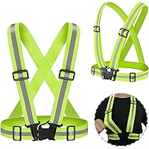 Gilet E Polsino Riflettenti YMYNY, Gilet Di Sicurezza Riflettente Ad Alta Visibilità Regolabile - Foto 2