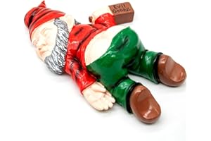 PEIQICHU Large Size Garden Gnomes Outdoor Garden Gnomes Funny Ornaments Outdoor Statue Naughty Lawn Yard Art Resin Decoration Accessories Christmas 24CM In Length