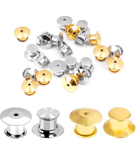 20 Fermoirs à Goupille Métalliques Avec 2 Clés Noires - Taille 6x5 Mm, Pour Badges, Bijoux, Vêtements, Sacs, Projets DIY