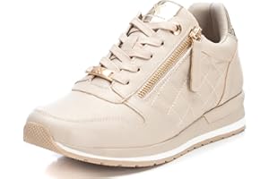 XTI - Zapatilla Cierre de Cremallera para Mujer, Color: Negro, Talla: 40