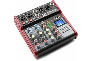 Mengpaneel - Power Dynamics PDM-X401 - 4 kanaals mixer met Bluetooth en mp3 speler - Fantoomvoeding - Echo processor - Ideaal voor zang, podcast, etc. (172.650)