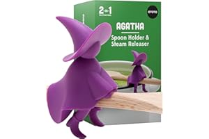 OTOTO Agatha Apoya Cucharas Cocina - Divertidos Regalos para Cocineros - Reposa Cucharas y Espátulas para Cocina y Encimera - Aparato Cocina Resistente al Calor, Libre de BPA
