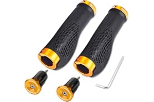TOPCABIN Ergonomic Design Bike Grips,Double Lock on Locking Bicycle Handlebar Grips Cycle Bicycle Grip for Mountain Bike BMX