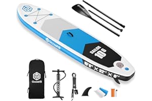 Goosehill Inflatable Stand Up Paddle Board, Premium SUP Package, 10' Long 32" Wide 6" Thick, Patterns Open for Customization
