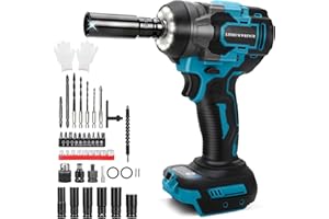 PANTHEM Clé à Chocs Sans Fil 650 Nm, 3 IN 1 Brushless Visseuse Compatible Avec Makita 18V, Boulonneuse à Choc, 3 Vitesses et Lumière LED, Pour Pneus, Montage Automobile (Sans Batterie Ni Chargeur)