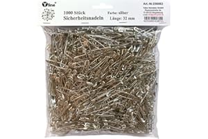 YLINE 1000 imperdibles plateados de 32 mm para agujas de seguridad E90063