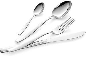 Lagostina Dalia zestaw sztućców dla 6 osób, stal nierdzewna 18/10, srebrny, 24-częściowy