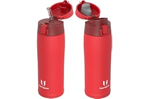 Super Sparrow Borraccia Termica, Acciaio Inox Bottiglia Termica - 350ml, 500ml, 750ml, 950ml - Senza BPA Termos, Borracce Termiche Bambini - Include 2 Coperchi con Cannuccia e Coperchio Sportivo