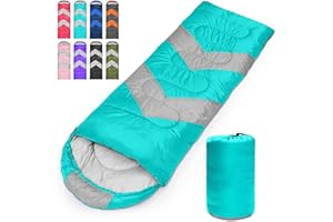 Tesmien Sleeping Bag for Adults & Kids 3-4 Season Warm Weather and Winter Lightweight, Waterproof for Teens, Men's Indoor & Outdoor Camping/Traveling/Hiking
