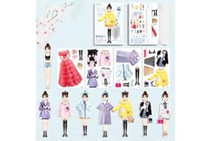 LUCKKY Magnetic Dress Up Baby, Magnetic Princess Dress Up Paper Doll, Magnet Dress Up Games, Pretend and Play Travel Playset Toy Magnetic Dress Up Dolls for Girls (G)