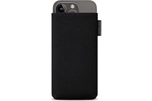 Adore June Etui na telefon komórkowy Classic z recyklingu, czarne, kompatybilne z iPhone 15 14 / iPhone 15 14 Pro, nowoczesne ekologiczne materiały R-PES, wyprodukowano w Europie