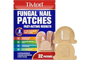 CIAIPLW 32 Stück Zehennagel Behandlung, Ergebnisse in 8 Stunden, Nagelgraben Reparaturpflaster, Sichtbare Spaltnagelreparatur Stärkende Nägel für über Nacht für Beschädigte Nägel und Verfärbtes Aussehen