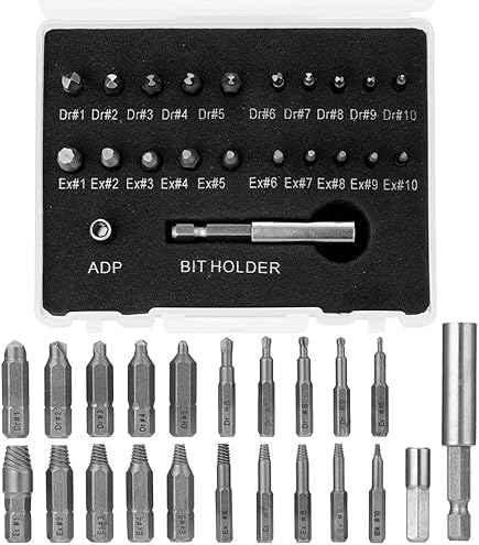 Gunpla 25Pcs Screw And Bolt Extractor Set, Hex Head Hand
