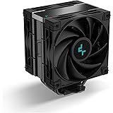 DeepCool AK400 ZERO DARK PLUS, Dissipatore Aria per CPU Tutto Nero, 4 HeatPipes, 2x 120 mm Ventola FDB PWM, TDP 220W, LGA1700