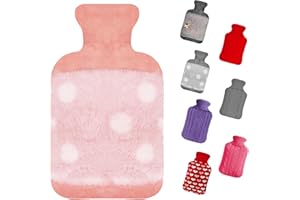YORFULL 2L Hot Water Bottle with Cover,Large Capacity Hot Water Bag for Period Pain,Neck and Shoulders,Back,Warm Feet,Premium Natural Rubber Hot Water Bottles