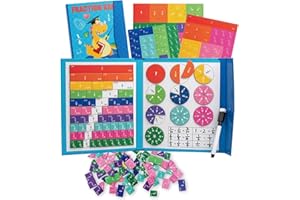 FROGETU Mathematik-Ressourcen, Magnetische Bruchrechnen Material, Bruchrechnen Material Magnetisch, Magnetische Bruchfliesen und Bruchkreise für 3+ Kinder, Mathe Grundschule Material