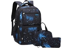BANSUSU Galaxy Backpacks for Boys School Bags Capacity Elementary Bookbags