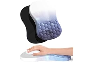 Giecy Tappetino Mouse Poggiapolsi per il Polso e Design Massaggiante, Mousepad Ergonomico con Memory Foam e Base in PU Antiscivolo, Poggiapolsi Mouse per il Gaming e l'Ufficio(Viola)