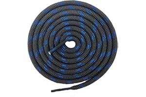 DANRAW STORES [Pair] Heavy Duty, durable round Boot Lace, Shoe Lace classic colours 160cm Dot/180cm Stripe for hiking, Mountaineering running, working, casual