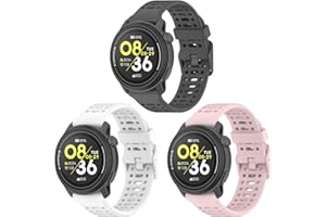 SUGARJAR 22MM Silicone Bracelet Compatible avec COROS PACE 3 / APEX PRO / 2 PRO/APEX 46 mm pour Femmes et Hommes