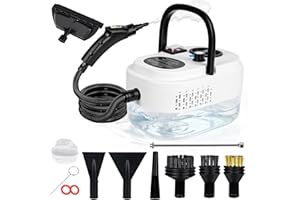 OKANEMOQI 2500W Dampfreiniger mit 6-Stufen-Regulierung – 105°C Hochtemperatur-Dampf, 4.5 BAR Druck, 1200ml Wassertank & 15s Schnellaufheizung – Multifunktions-Düse für Haushalt, Auto & Polster