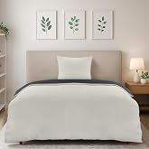 Utopia Bedding Duvet Cover for 90 Bed 135 x 200 cm, Dark Grey/Light Grey | Duvet Cover 135 x 200 cm and 1 Pillowcase 80 x 80
