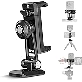 NEEWER Metal Cep Telefonu Tripod Montaj Adapt&ouml;r&uuml; Tutucu, Arca Tipi Hızlı Değiştirme Tabanlı, 270&deg; D&ouml;nme, 2 Soğuk Ayakkabı, Te