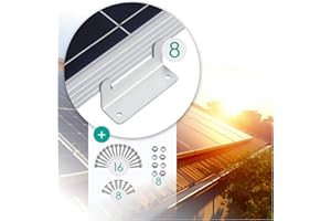 Z-Winkel Solarmodul Halterung Befestigung 8 St. - Z-Profil Aluminium PV Modul Solarpanel Halterung Montagewinkel - Dachhalterungen Solar Balkonkraftwerk Wandhalterung Balkon Montage | Mahona