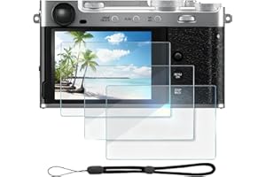 iDaPro Displayschutz schutzfolie für Fujifilm X-E5/Fuji XE5 Hartglas [3Pcs]+Handschlaufe[1Pcs],9H Härte Glas,Kratzfest,Blasenschutz,Anti-Fingerabdruck,Einfache Installation