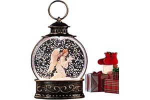 Schneekugel Weihnachten - Schneekugel-Laternen-Dekor, batteriebetrieben | Exquisite weihnachtliche, Festliche Schneekugel-Laterne, Heimdekoration für die Weihnachtsfeier Aizuoni