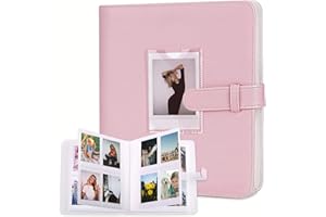 AUEZONA Album Fotos con 256 Bolsillo, Compatible con Fujifilm Instax Mini 7s 8 9 11 25 26 50s 70/Polaroid Snap PIC-300 / HP Sprocket/Kodak Cámara Instantánea Álbum de Fotos para Películas de 3 Pulgadas