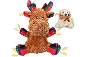 Seasboes Juguete Para Perro, Masticar Perro Juguete, Juguetes Para Perros Cachorros, Alces Perro Juguete De Navidad, Juguete Interactivo Para Perro,Perro Juguete Cachorro Para Contra El Aburrimiento-A