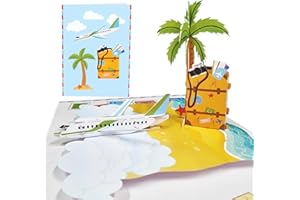 CENTRAL 23 Kartka Pop Up Travel Vacation Retirement - Pop Up Kartki urodzinowe dla kobiet mężczyzn - Dookoła świata - Kartki z życzeniami 3D dla podróżników - Unikalne prezenty dla mamy taty syna