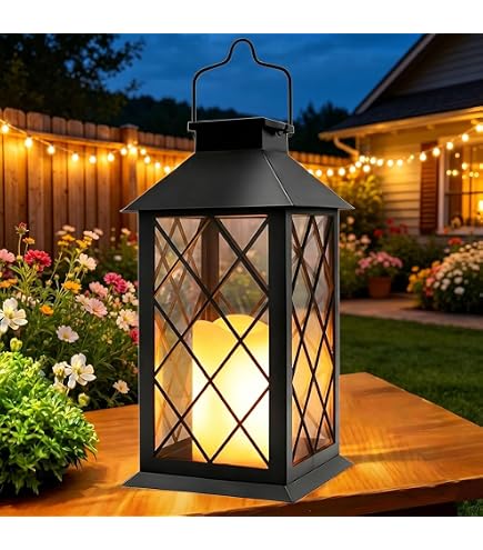 Biscottini Lanterne d'extérieur en terre cuite L25 x PR10 x H36 cm - Lanternes d'extérieur Bougeoir Made in Italy - Lanternes pour éclairage de jardin - Décoration de jardin