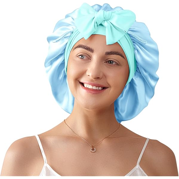 Cuffia Per Dormire Regolabile In Raso - Extra Large Per Capelli Ricci E Dreadlocks - Morbida E Confortevole - Foto 12