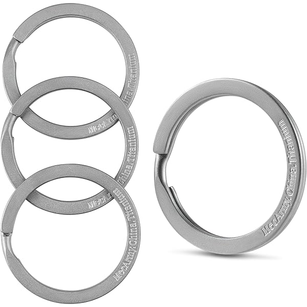 MecArmy CH2 D-vormige titanium utility sleutelhanger met schroefsluiting, autosleutel gereedschap voor dagelijks transport, sleutelhanger, accessoires, blauw, M, Delavé, Large