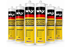 Neutral transparent silikon – UV-beständig, mögelbeständig, vattentät – tätningsmedel för badrum, kök, fönster och konstruktion – 310 ml (6)